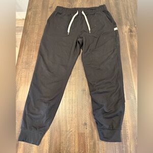 Vuori size small- Black Drawstring Joggers with White Drawcord